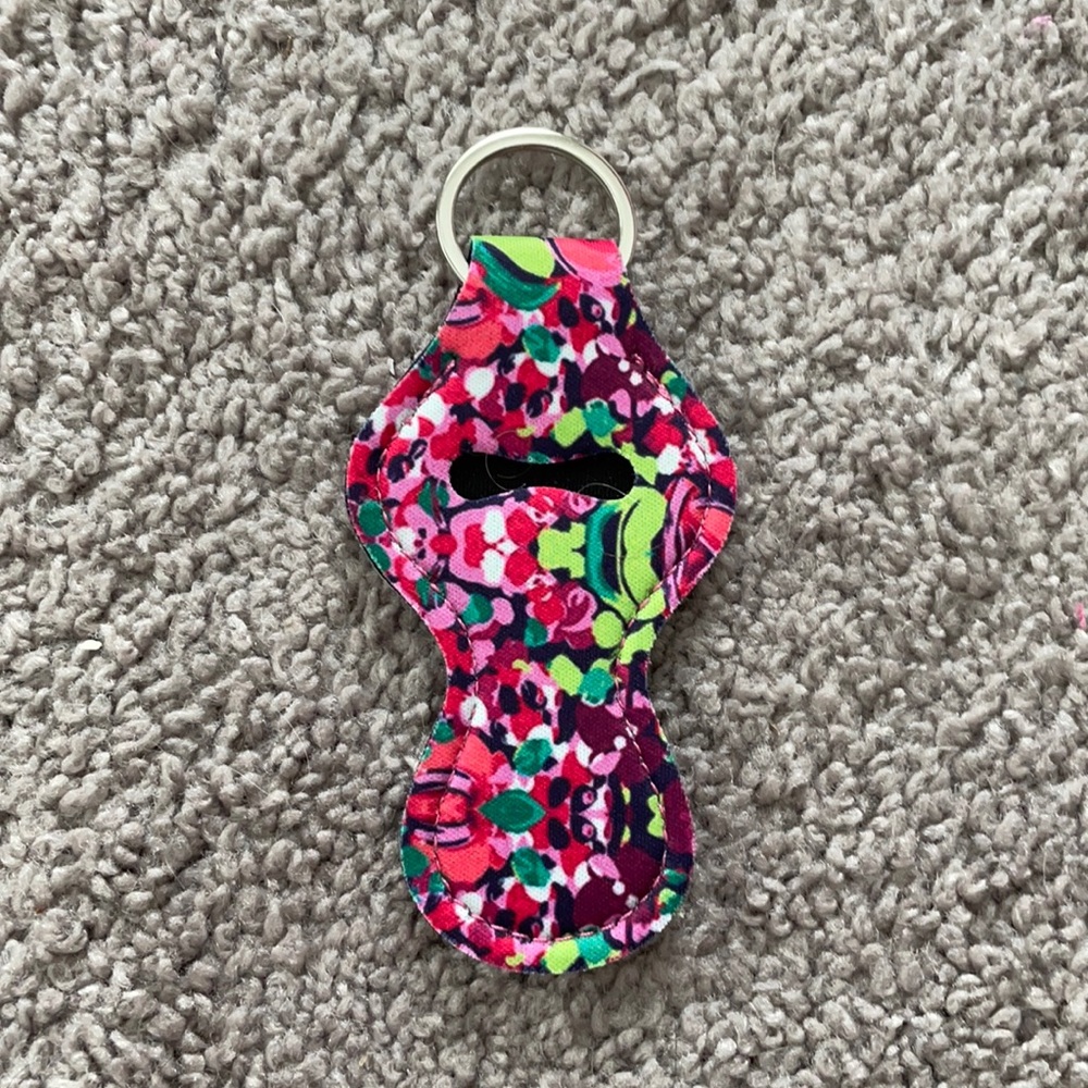 Keychain chapstick holder